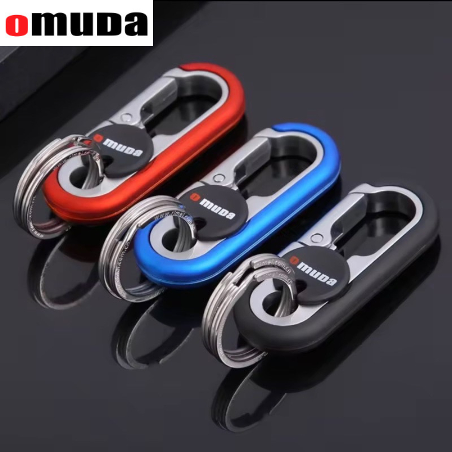 พวงกุญแจ OMUDA 3746 สำหรับ​ รถยนต์ รถมอเตอร์ไซค์ และอื่นๆ วัสดุสแตนเลสแข็งแรง ดีไซน์สวยงาม