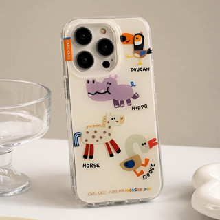 🦢ส่งจากไท🦢สวนสัตว์ zoo น่ารัก เคสไอโฟน 14 pro max เคส for iPhone 13 12 เคสไอโฟนการ์ตูน 11 pro max case soft ต้นฉบับ