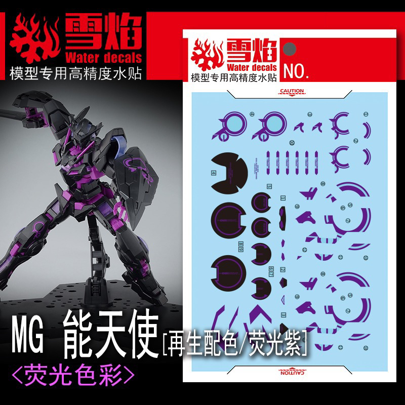 🟦⬛️ดีคอลน้ำ DECAL MG 1/100 GN-001 Gundam Exia [Recirculation Color / Neon Purple]