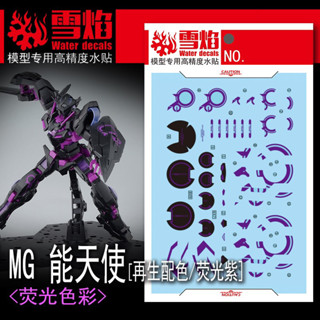 🟦⬛️ดีคอลน้ำ DECAL MG 1/100 GN-001 Gundam Exia [Recirculation Color / Neon Purple]