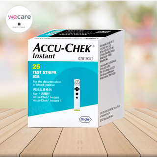 Accu Chek instant 25ชิ้น แอคคิว-เช็ค แผ่นตรวจน้ำตาลในเลือด