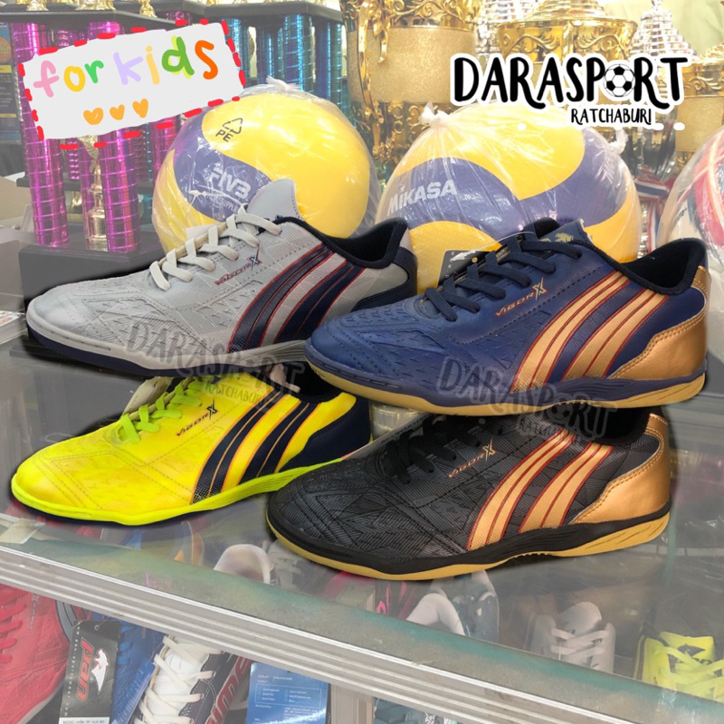 (พร้อมส่ง ไซซ์ 32-38) 5 สี รองเท้าฟุตซอลเด็กแพน futsal for kids PANรุ่น VIGOR X Jr. / PF14JB ส่งภายใน 2 วัน