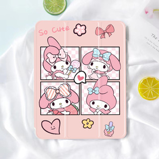 HELLO KITTY เคสสิลิโคน มีที่ใส่ปากกาไอแพด โปร10 5นิ้ว air1/2/3/4/5 gen6/7/8/9/10 แอร์9 7 10 9 เจน10 2018 ipad case 9918