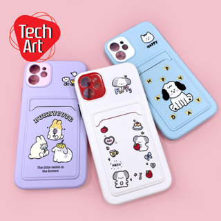 Samsung A03 A04 A12 A14 A22 A23 A50s S23Ultra Note10+เคสมือถือนิ่ม TPU กันกล้องสีด้านหลังมีช่องใส่การ์ด พิมพ์ลาย