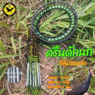 ครืนดักนกอีลุ้ม 30หลัก 30บ่วง บ่วงดักนกอีลุ้ม ที่ดักนกไก่นา บ่วงเดี่ยว บ่วงกว้าง5นิ้ว หลักยาว7.5นิ้ว หลักกัลวาไนซ์