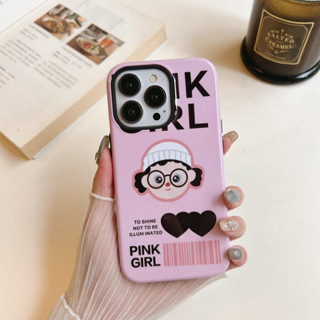 🔥เคสไอโฟน🔥เหมาะสำหรับใส่ iPhone 14 โปร Apple 14 เคสมือถือ 11 หัวใจหญิงใหม่ 13 / 14 pro ฟลินน์ 2 in 1 ปกป้อง 11