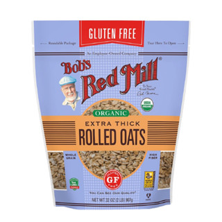 บ็อบส์เรดมิล ข้าวโอ๊ต ชนิดหนาพิเศษ ออร์แกนิก 907ก - Organic Rolled Oats Extra Thick Gluten Free 907g Bobs Red Mill