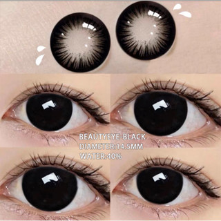 แว่นตาสายตาสั้น{เกรด -1.00~-6.00} 🌷 BEAUTYEYE Series Black คอนแทคเลนส์ Big eyes 14.5mm 2pcs