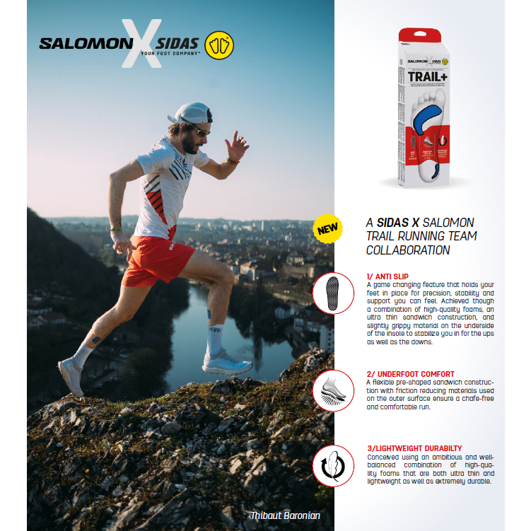 SIDAS x Salomon Trail+ Insoles แผ่นรองเท้าวิ่งเทรล ผลงาน Collaboration ระหว่างสองแบรนด์