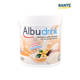 Albudrink อัลบูดริ้งค์ เครื่องดื่มไข่ขาว ชนิดผง กลิ่นวนิลลา มีแคลเซียม วิตามินดี 370 กรัม