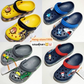 โปรซื้อ 1 แถมตุ๊กตาติดรองเท้า 2 ชิ้นฟรี รองเท้า crocs เด็ก สินค้า outlet พร้อมส่งคุณภาพดีส่งไวส่งจริง