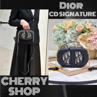 🍒กระเป๋าดิออร์ DIOR CD SIGNATURE OVAL CAMERA BAG🍒กระเป๋าสุภาพสตรี/กระเป๋าสะพายไหล่/กระเป๋าแมสเซนเจอร์