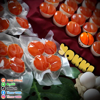 ไข่ครอบ YOKKI นุ่มหนึบ ไข่แดงแฝด (1ครอบ=2ไข่แดง) ไข่ครอบสงขลา