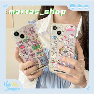 ❤️ส่งของขวัญ❤️ เคสไอโฟน 11 12 13 14 Pro Max การ์ตูน ความนิยม HelloKitty แฟชั่น kuromi Case for iPhone สาวน่ารักหัวใจ