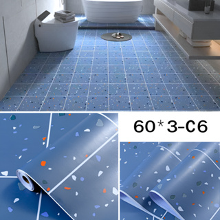 ขนาด60cm*3เมตร วอล์เปเปอร์ ติด พื้น  สติกเกอร์ติดพื้น  มีกาวในตัว   60*3-C6