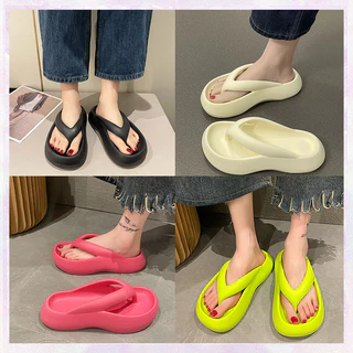 GFShop New รองเท้าแตะหูหนีบ รองเท้าผู้หญิงพื้นหนา💯 สีแคนดี้สดใสน่ารัก ใส่ได้ทุกโอกาส น้ำหนักเบา หูหนีบไม่บาดเท้า ราคาคือ