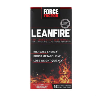 Force Factor LeanFire Fast-Acting Weight Loss Formula 30 Vegetable Capsules