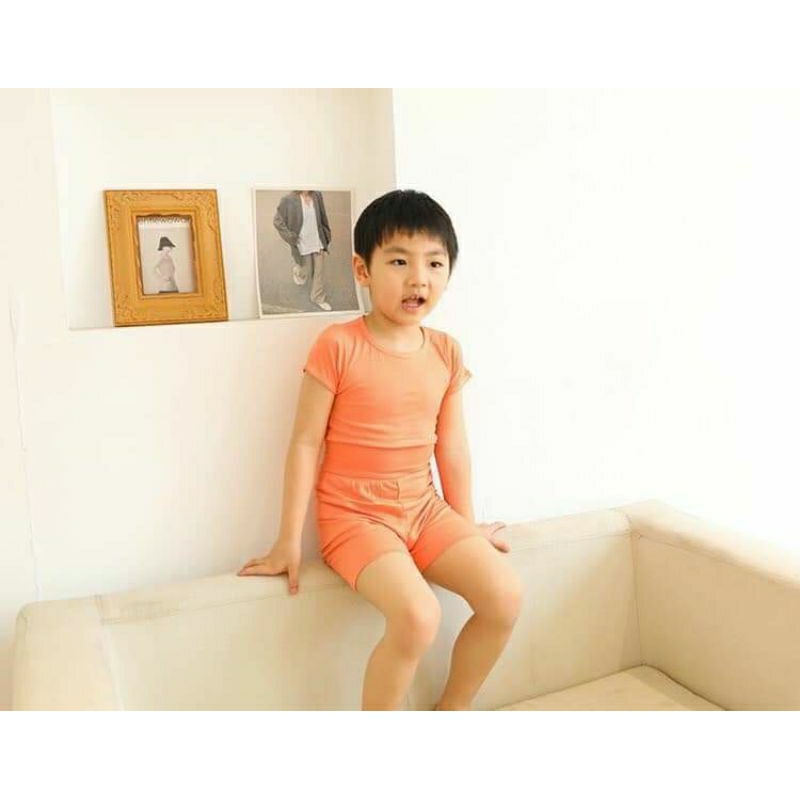 ชุดเสื้อผ้ากางเกงขาสั้น ชุดเด็กพุงป่อง ชุดเด็กผ้าเด้ง ชุดเด็กMinky Mom พร้อมส่ง - รูปที่ 7