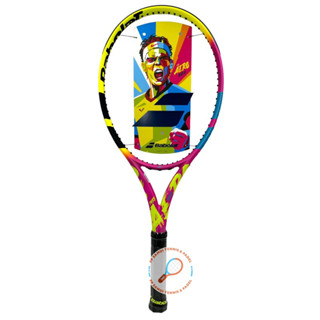 ไม้เทนนิส tennis racket Babolat Pure Aero Rafa สีชมพูเหลือง หนัก 290 ของแท้ พร้อมส่ง