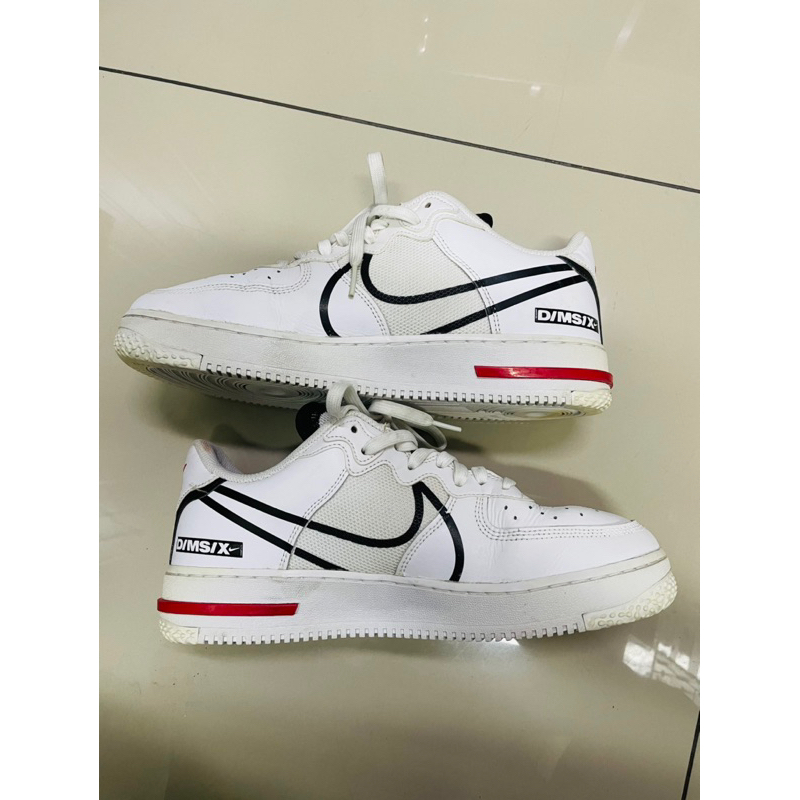 Nike Air Force 1 React White Black Red