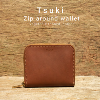 TSUKI Zip Around Wallet กระเป๋าสตางค์รุ่นซิปรอบสไตล์วินเทจ งานแฮนด์เมด หนังแท้