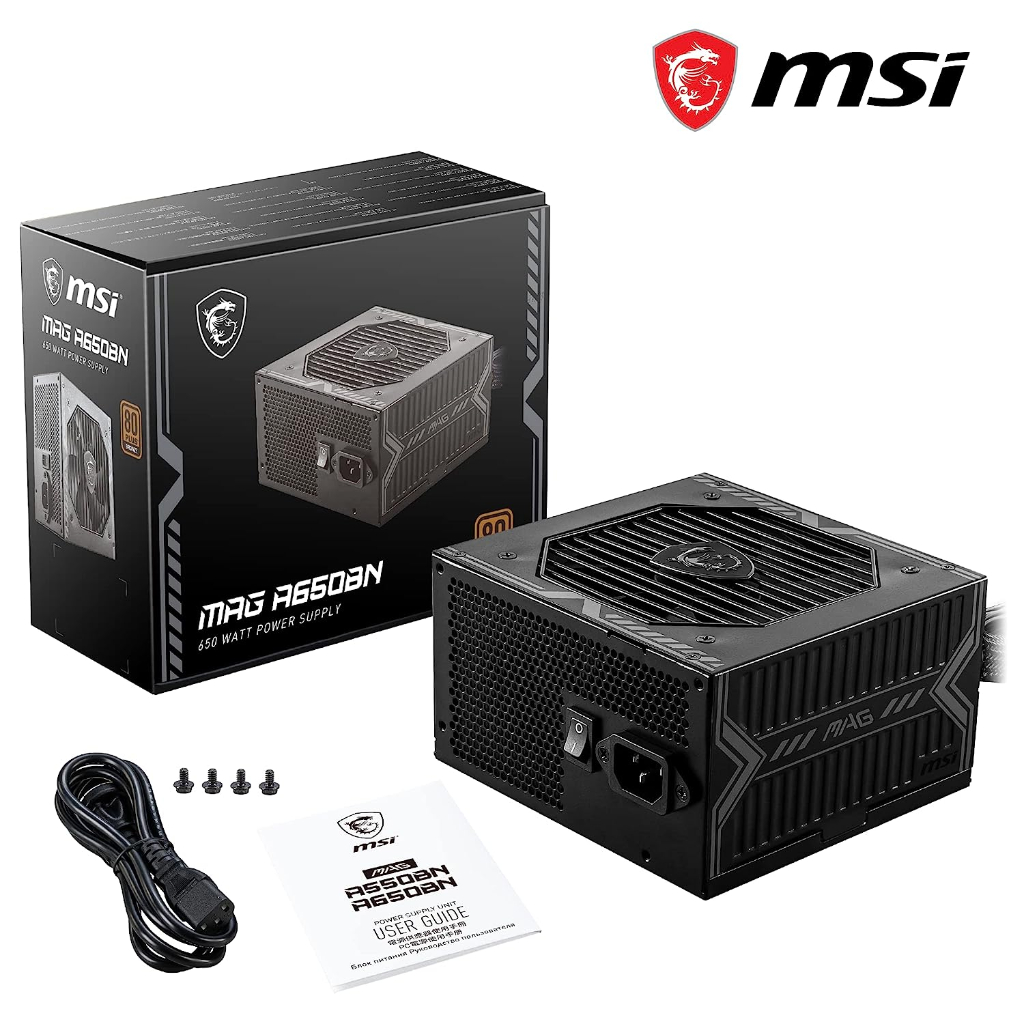 MSI MAG A650BN 80 Plus Bronze Gaming Power Supply