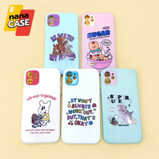 เคส i11 เคสนิ่มสีพาสเทล TPU กันเลนส์กล้อง พิมพ์ลายการ์ตูนน่ารัก สีหวาน