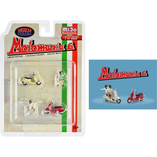 American Diorama 1/64 miJo Exclusives MotoMania 6 Metal Figures Set Limited Edition AD-76515MJ