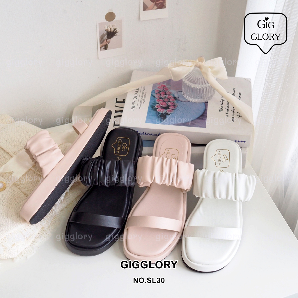 รองเท้าพื้นหนา น่ารัก สไตล์มินิมอล (NO.SL30)