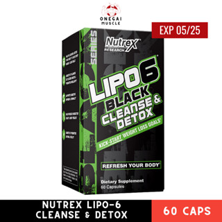 โปรร้านเปิดใหม่✨ Lipo 6 Black Cleanse and Detox 60 Capsules EXP 05/25