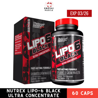 โปรร้านเปิดใหม่✨ Nutrex Research Labs Lipo 6 Black Ultra Concentrate 60 Black Caps Lipo-6  EXP03/26