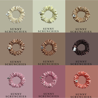 ยางรัดผม  ไซส์mini มีมากกว่า20สี Scrunchies ยางรัดผมผ้าซาตินกลีบแน่น พร้อมส่ง