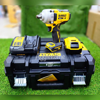 DEWALT บล็อกกระแทก ไร้สาย 13 มม. รุ่น DCF891P1T 20V. มอเตอร์ Brushless (พร้อมแบต 5Ah+เครื่องชาร์จ) บล็อก สว่าน