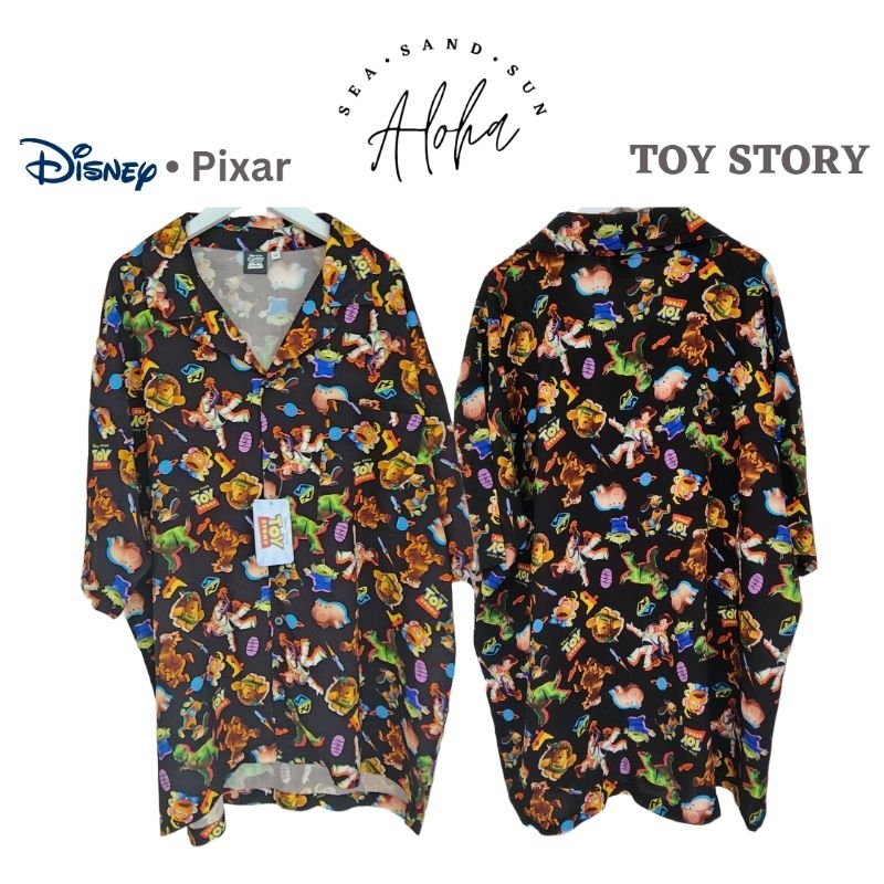 [พร้อมส่งจากไทย] เสื้อฮาวาย/เชิ้ต ญี่ปุ่น แท้100% 🇯🇵  -  DISNEY • PIXAR :: TOY STORY 🤠👨‍🚀🦖🐷🐴 ลายใหม่