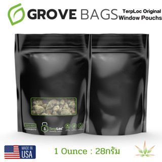 ￼￼ถุงบ่ม GROVE BAGS TerpLoc Window Pouch 1 Ounce ขนาด 1 ออนซ์ 28 กรัม