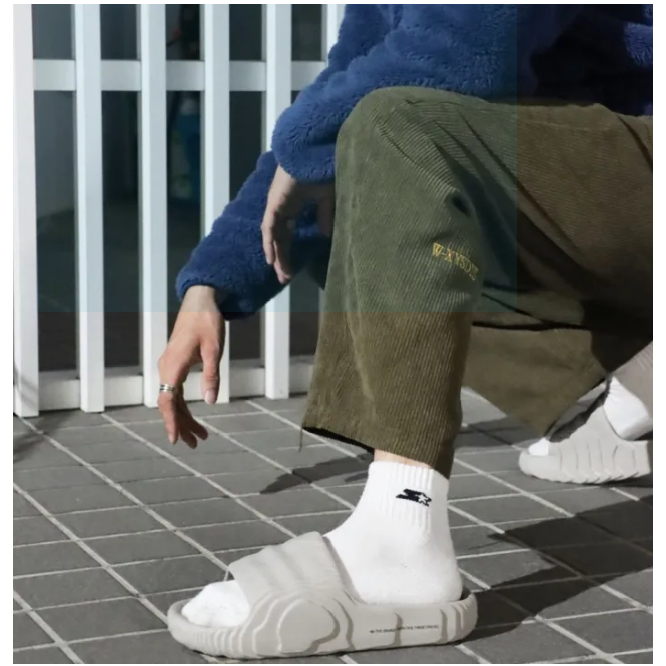 (ของแท้พร้อมส่ง) adidas รองเท้าแตะ ADILETTE 22 สี Magic Lime / Off White / Sliver Green /Light Brown ดีไซน์ล้ำ ใส่สบาย