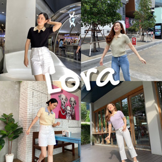 93FAVORS l “Lora” เสื้อครอปคอปกผ้า Knit