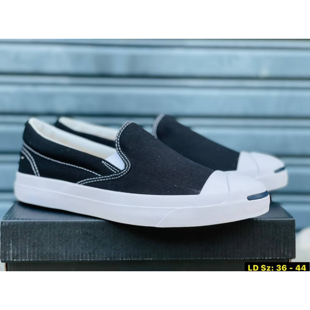 คอนเวิส Jack Slip on มี 6 สี ไซส์ 36-44 พร้อมกล่องครบเซท รองเท้าแบบผ้าใบสวม G25A012