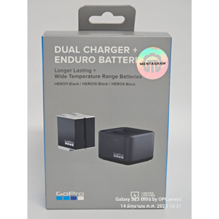 GoPro Dual Battery Charger + 2 Enduro Batteries for HERO 9/10/11 Black