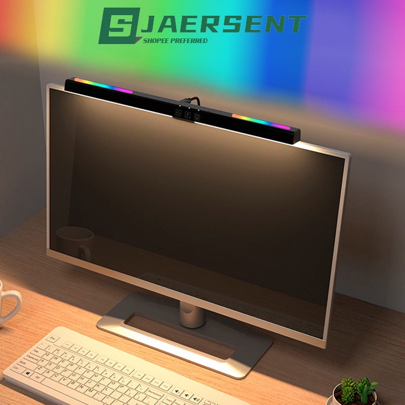 JAERSENT โคมไฟแขวนหน้าจอ Screen Light Bar ปรับแสงได้อุณหภูมิสี ไฟหน้าจอคอมพิวเตอร์ป้องกันดวงตา โคมไฟ USB