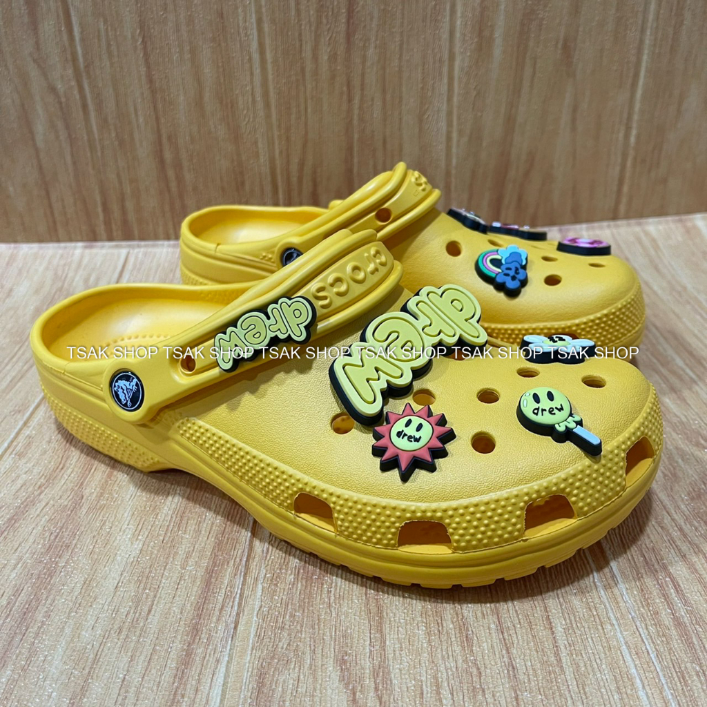 รองเท้าแตะ แบบสวม Crocs Classic drew house ไซส์ผู้หญิง สวย น่ารัก 36---40