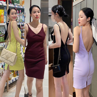 LITAZSTYLE : MABEL DRESS (ม่วง แดง เลม่อน พร้อมส่ง)