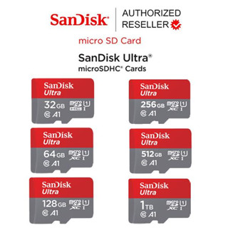 Sandisk Ultra Micro SD Card 32GB 64GB 128GB SDXC Class10 A1 Speed 140mb/s(SDSQUAB) ใส่ โทรศัพท์ เครื่องเล่นเกมส์