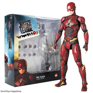 DC Comics Justice League The Flash Mafex No.058 Medicom Action Figure Collection เซ็ตโมเดลเดอะแฟลชซุปเปอร์ฮีโร่ความไวแสง