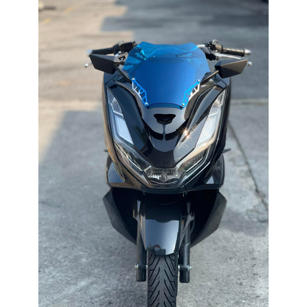 ชิวหน้าpcx160ปี2021-2024ซิ่ง2ชั้นคาบอร์นเจาะกระจกพร้อมติดตั้งพร้อมกระจกนินจา 1 คู่