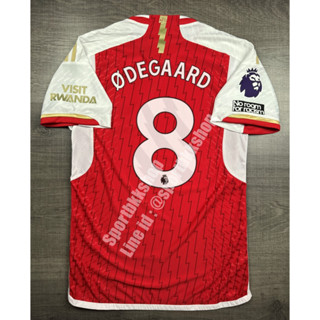 [Player] - เสื้อฟุตบอล Arsenal Home อาร์เซน่อล เหย้า 2023/24 เกรดนักเตะ อาร์ม EPL เบอร์ชื่อ 8 ODEGAARD