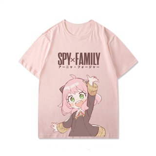 SPY×FAMILY เสื้อยืดอะนิเมะน่ารักการ์ตูน Arnia ลำลองฤดูร้อนผ้าฝ้ายแขนสั้นเสื้อยืดสำหรับผู้ชายและผู้หญิงสามารถสวมใส่