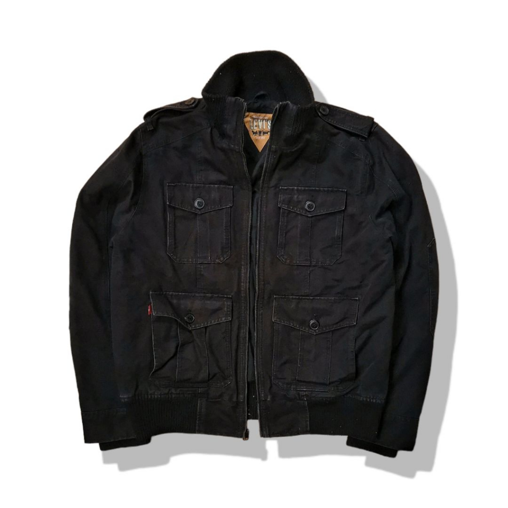 LEVIS Black Trucker Jacket รอบอก 46”