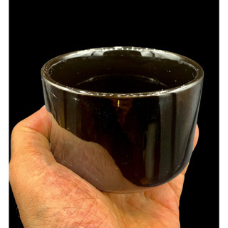 Shaving Cream Bowl - Large Black Ceramic for making lather