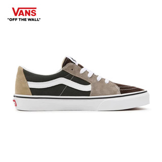 VANS SK8-LOW - COLOR BLOCK DEMITASSE/TRUE WHITE  รองเท้า ผ้าใบ VANS ชาย หญิง